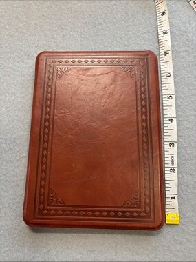 Vintage Brown Leather-Style Tablet Folio Case - fit 7” Kindle